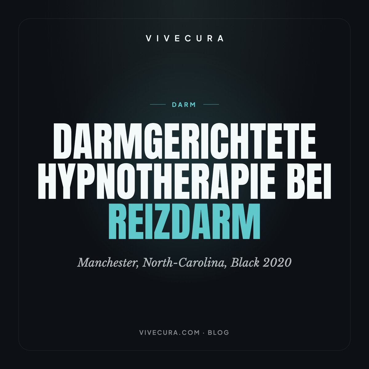 Darmgerichtete Hypnotherapie bei Reizdarm: Manchester, North-Carolina, Black 2020