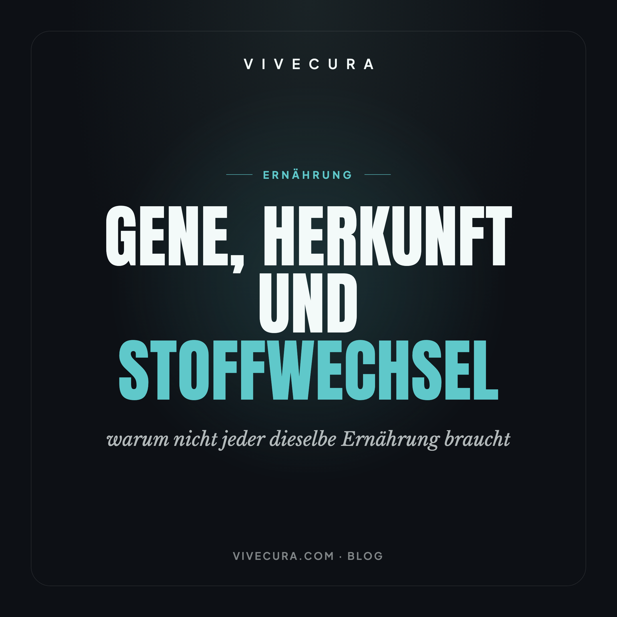 Gene, Herkunft und Stoffwechsel: warum nicht jeder dieselbe Ernährung braucht