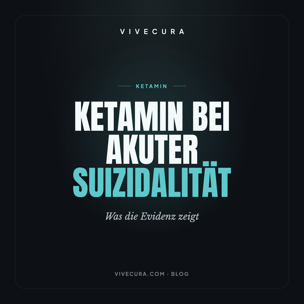 Ketamin bei akuter Suizidalität: Was die Evidenz zeigt