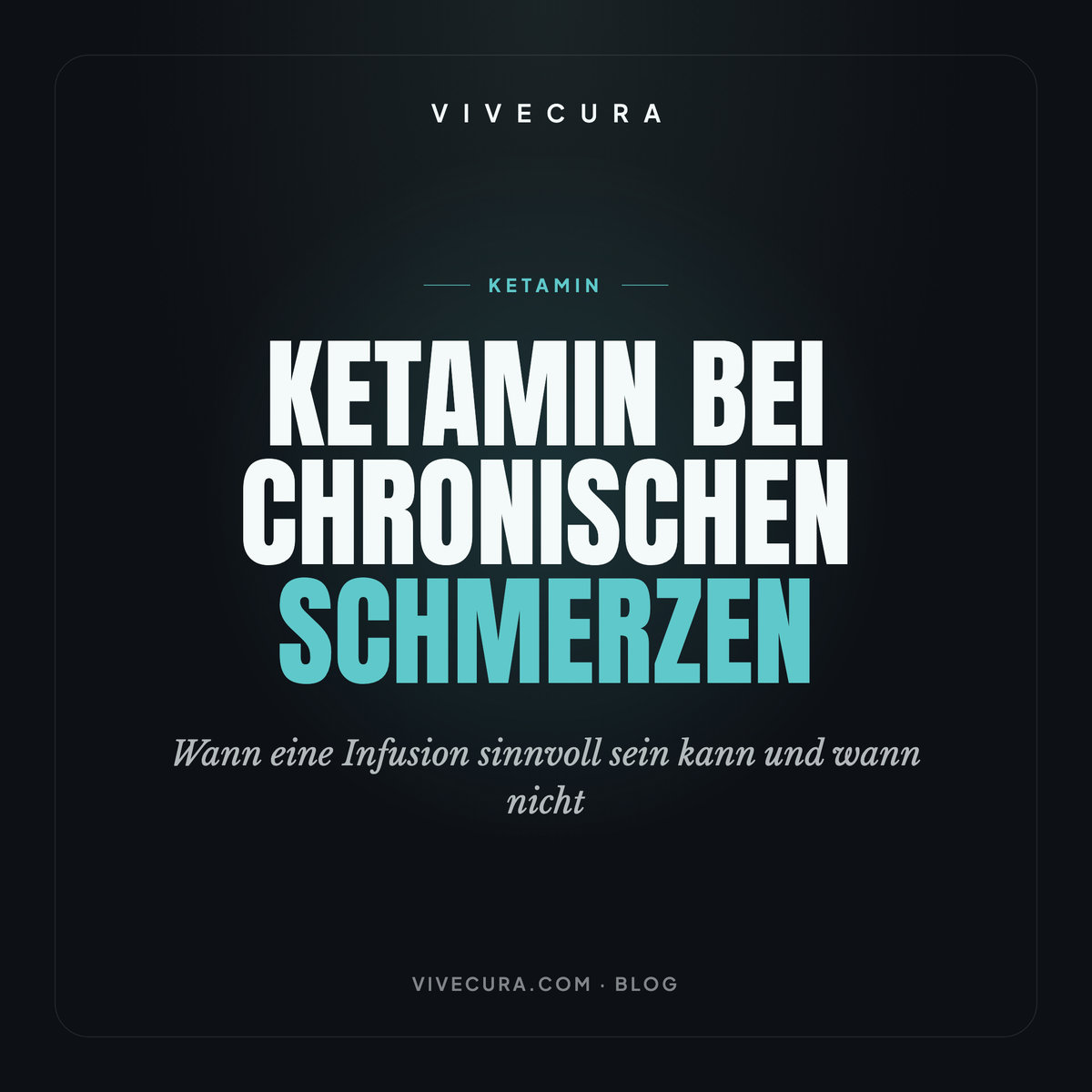 Ketamin bei chronischen Schmerzen: Wann eine Infusion sinnvoll sein kann und wann nicht