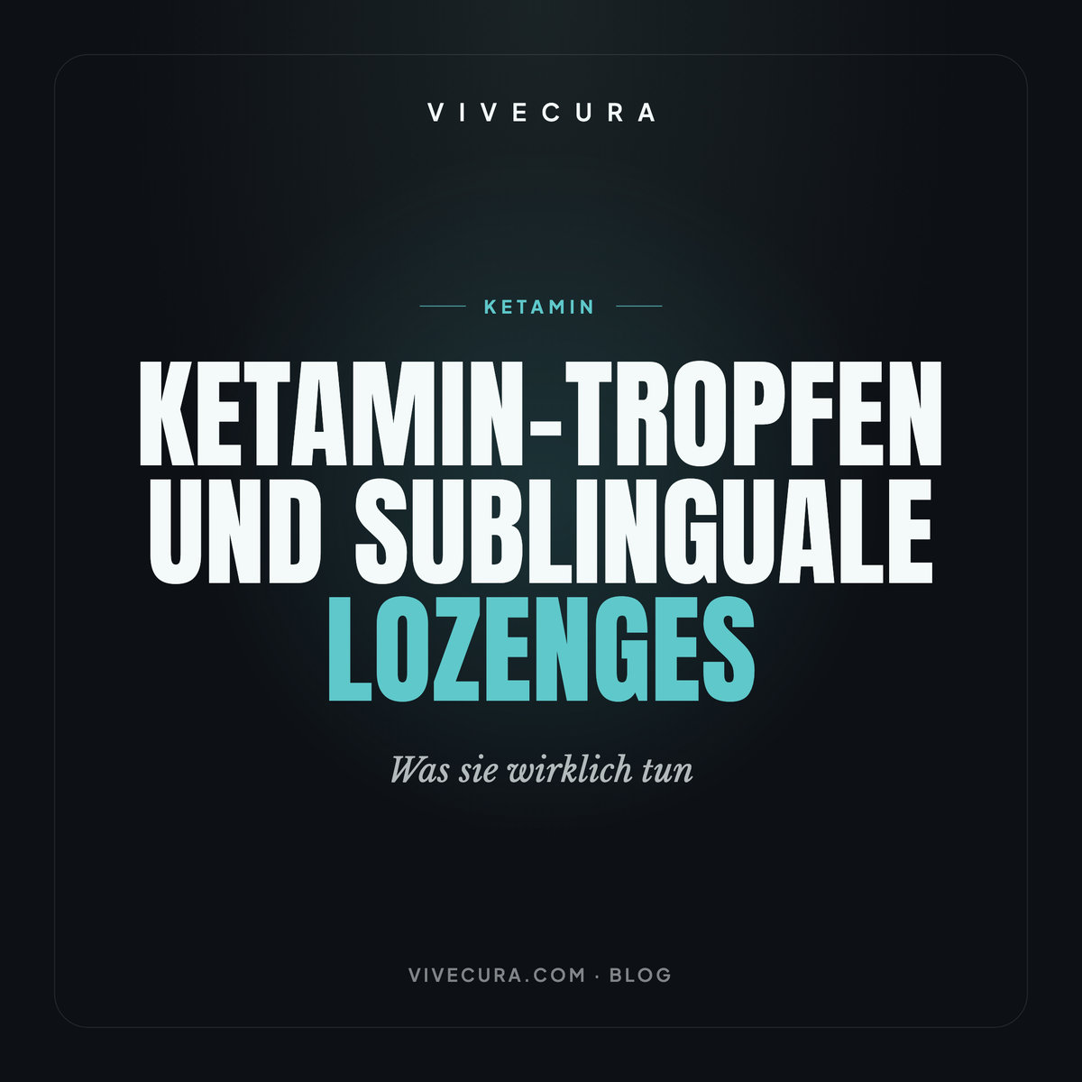 Ketamin-Tropfen und sublinguale Lozenges: Was sie wirklich tun
