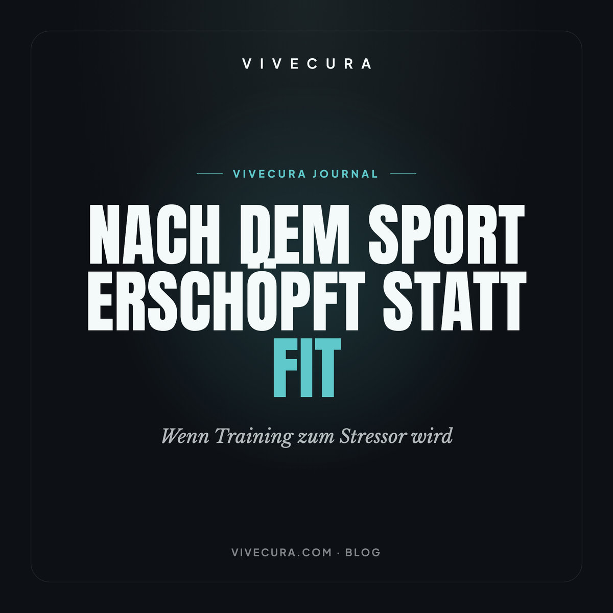 Nach dem Sport erschöpft statt fit: Wenn Training zum Stressor wird