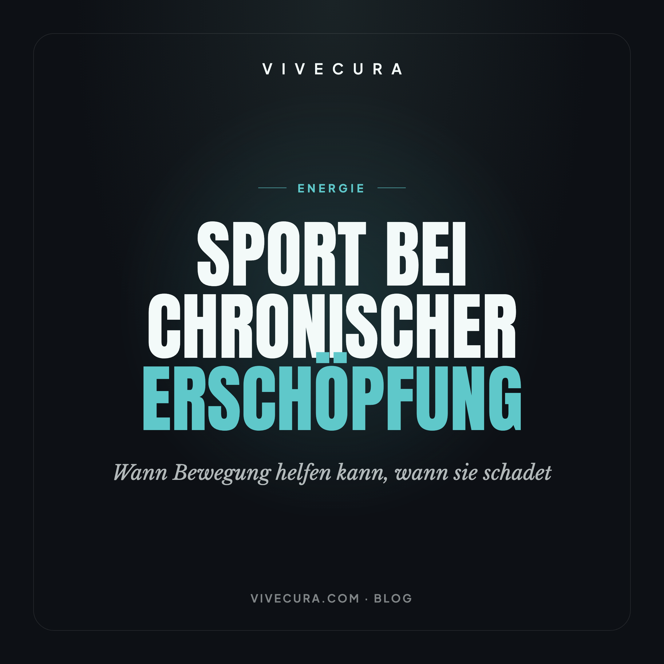 Sport bei chronischer Erschöpfung: Wann Bewegung helfen kann, wann sie schadet
