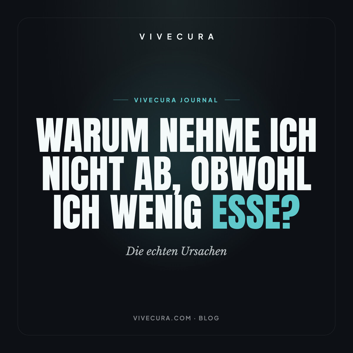 Warum nehme ich nicht ab, obwohl ich wenig esse? Was dahinterstecken kann